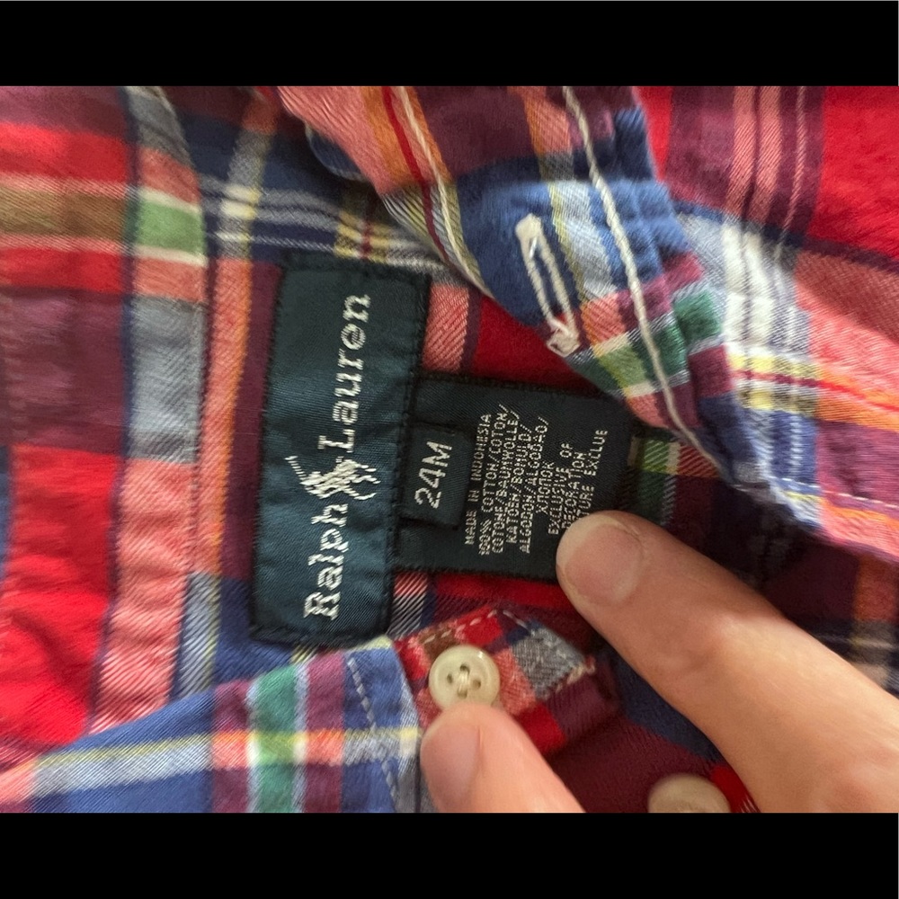 24m plaid Ralph Lauren